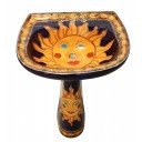 Mexican Talavera Pedestal Sink Sol Alegre